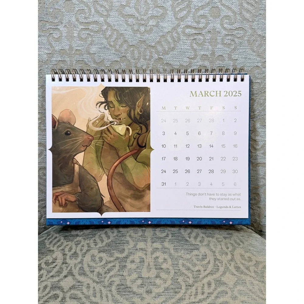 Illumicrate 2025 Calendar Polarts Fantasy Art Ride or Die Subscription Box Desk